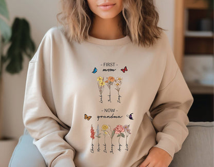 Damen Sweatshirt Floraler Druck Inspirierender Schriftzug Norvielle