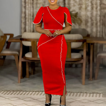 Damen Maxikleid Eleganter Schnitt Norvielle