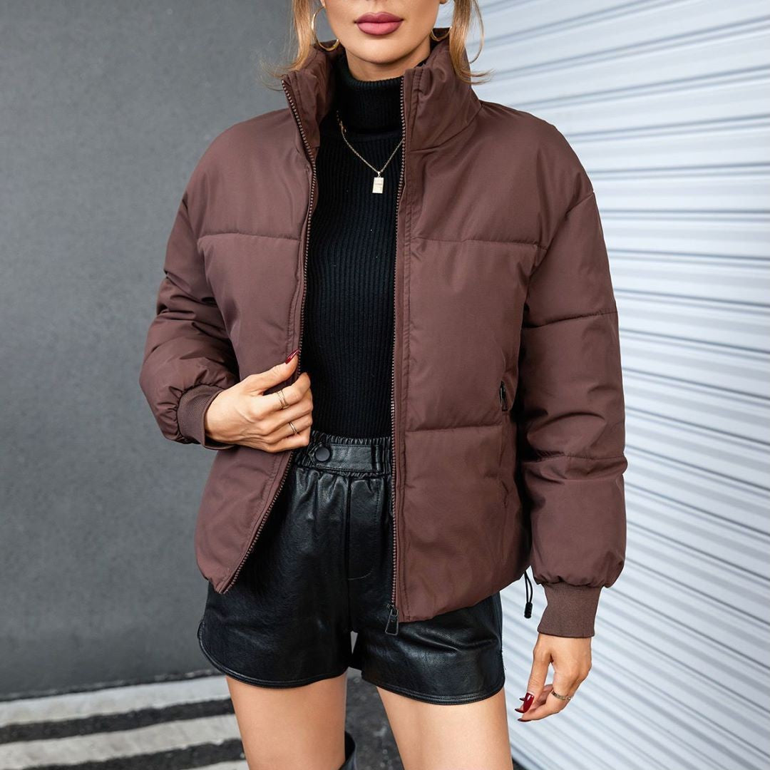 Damen Winterjacke Gesteppt Sportlich Hochkragen Norvielle