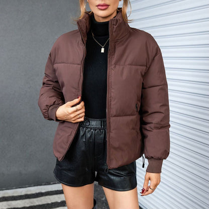 Damen Winterjacke Gesteppt Sportlich Hochkragen Norvielle
