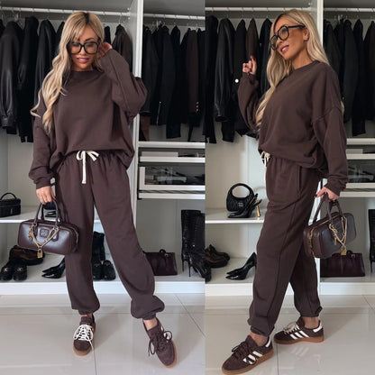 Damen Freizeit-Set Baumwollmix Weich Elastischer Bund