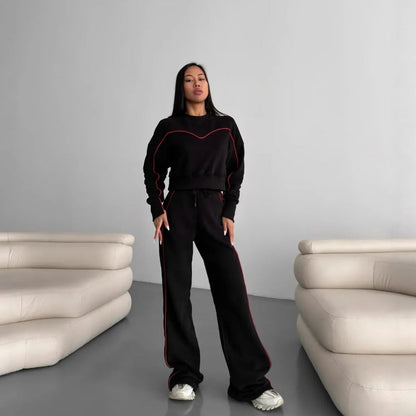 Damen Sport-Loungewear-Set Elastisch Bequem