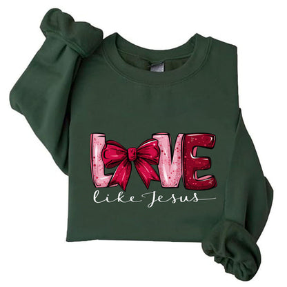 Damen Sweatshirt Herzmotiv Verspielter Aufdruck Norvielle