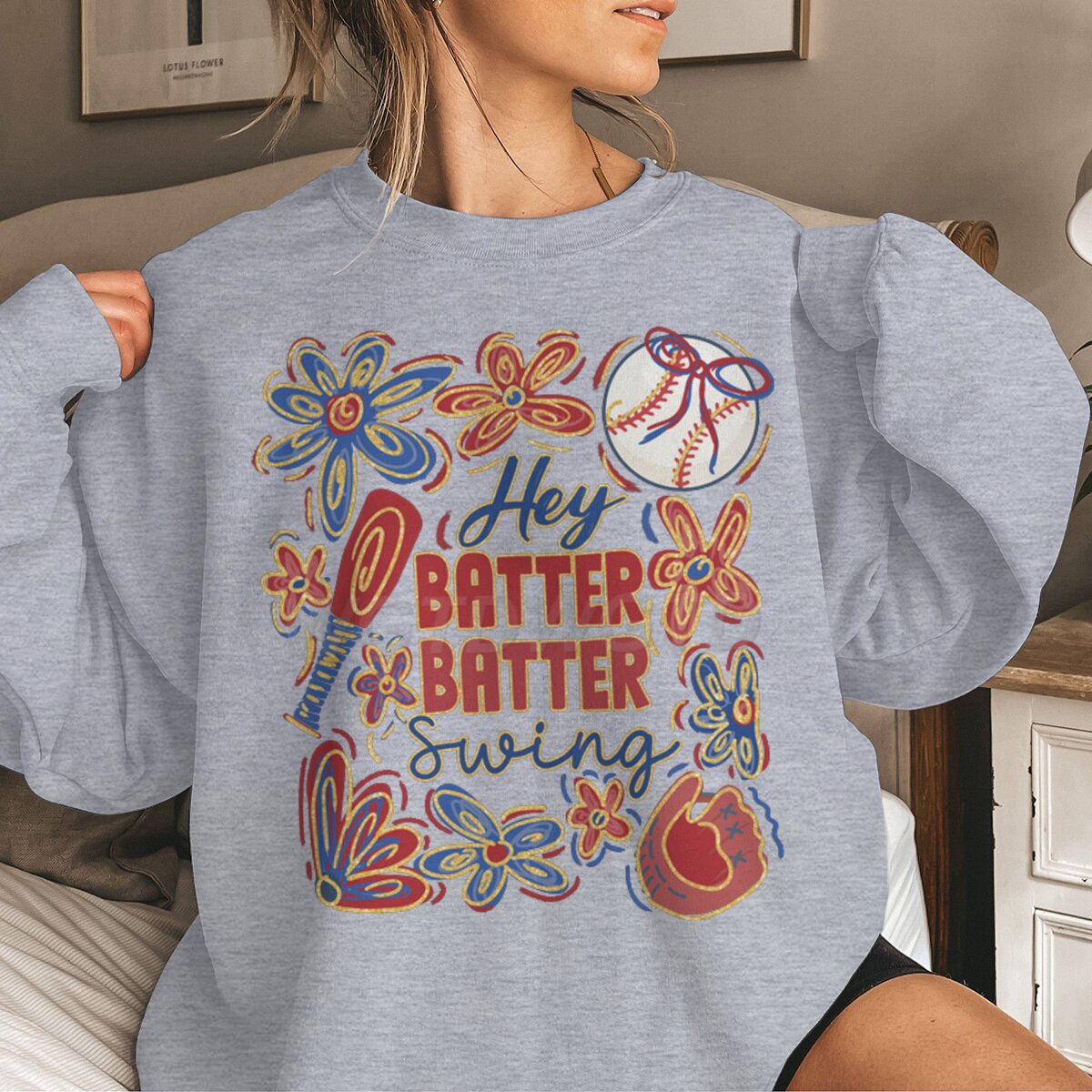 Damen Sweatshirt Baseball-Motiv Lässiger Schnitt Norvielle