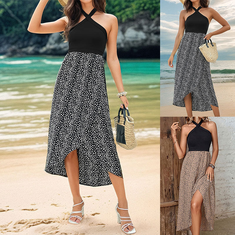 Damen Maxikleid Wickeldesign Floralmuster - Norvielle