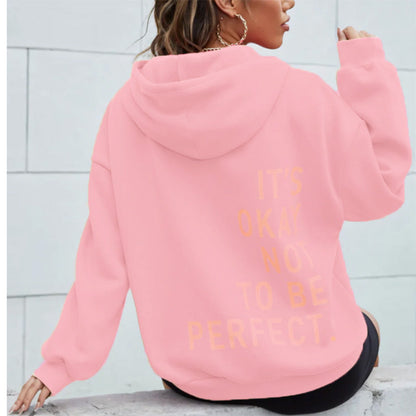 Damen Kapuzenpullover Kuscheliges Innenfutter Motivierender
