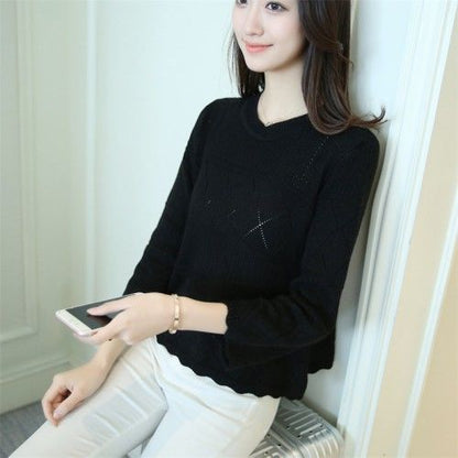 Damen Strickpullover Strukturiertes Muster Norvielle