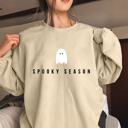 Damen Sweatshirt Lustiges Gespenster-Motiv Weite Passform Norvielle