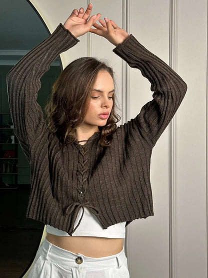 Damen Strickpullover locker Norvielle Zopfdesign
