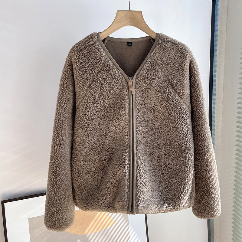 Damen Kuscheljacke Weiches Fleece