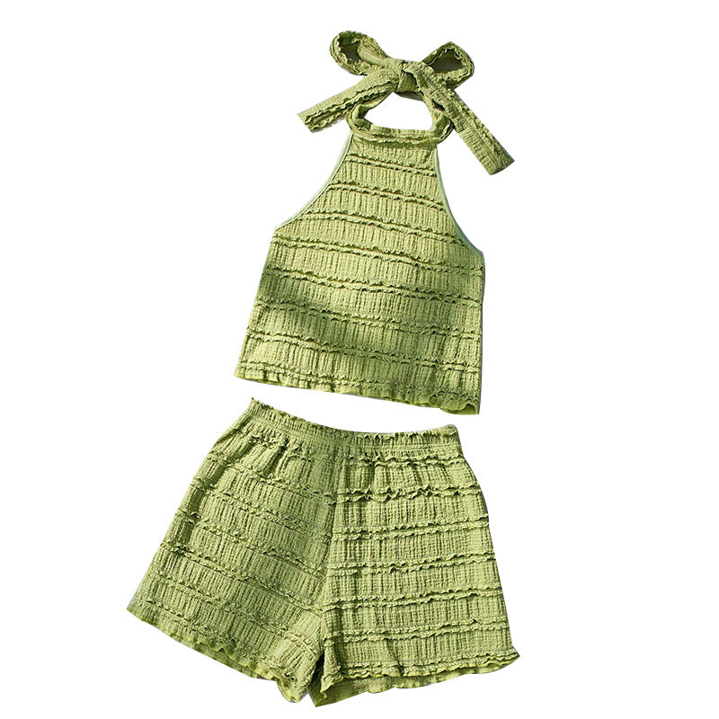 Damen Two-Piece Set Strukturiertes Material Luftig Norvielle