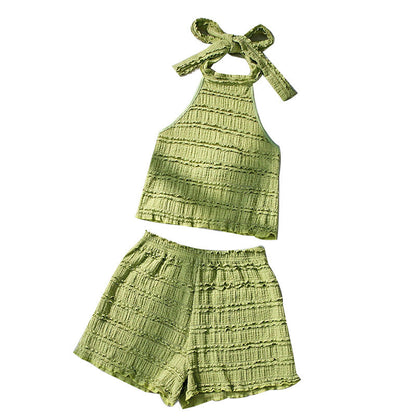 Damen Two-Piece Set Strukturiertes Material Luftig Norvielle