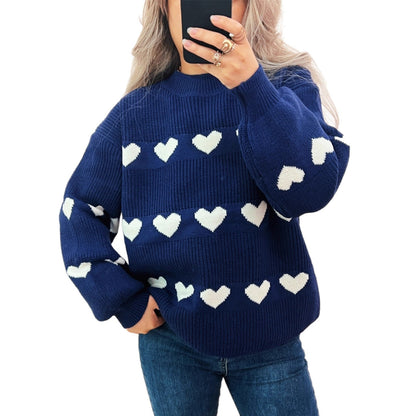 Damen Pullover Herzmuster Norvielle