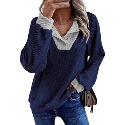 Damen Pullover Lässig Modischer Kragen Norvielle