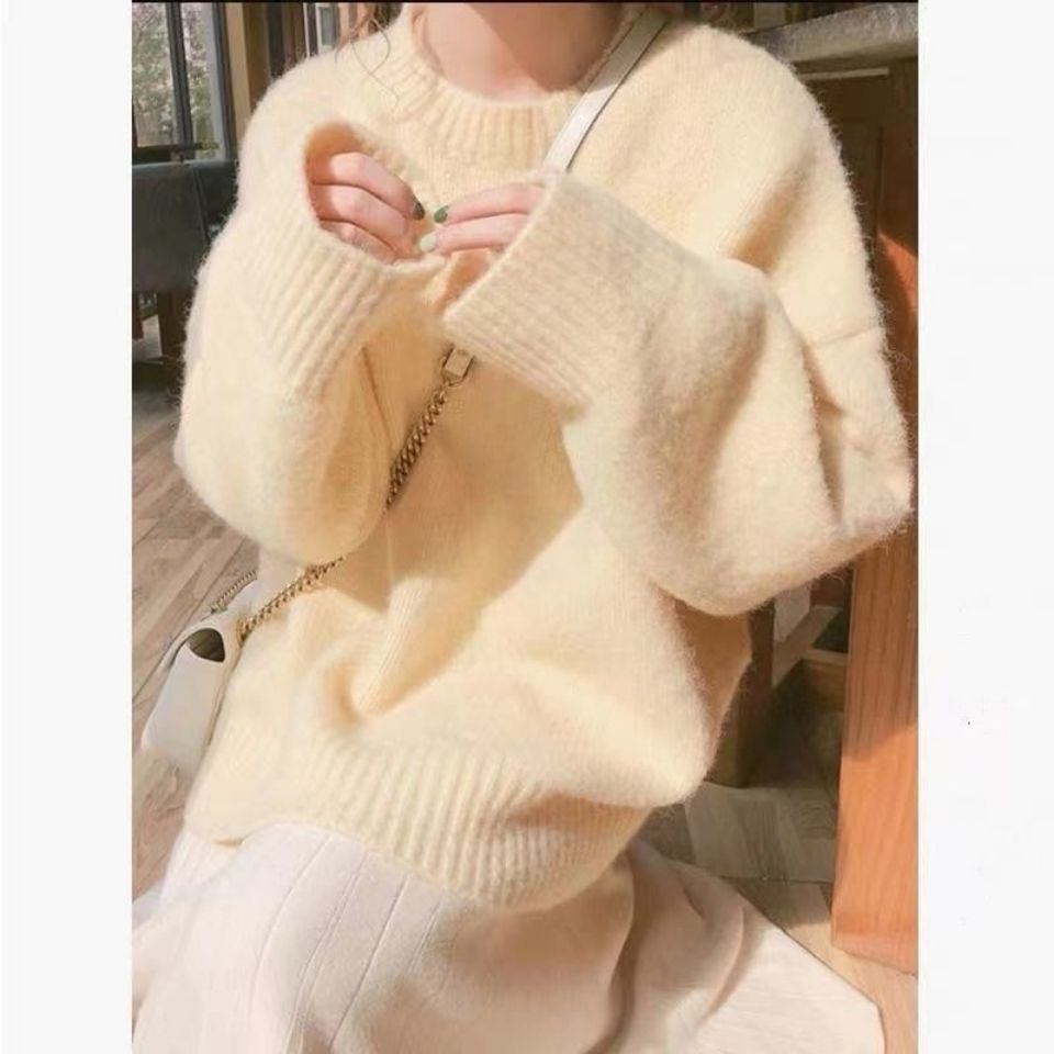 Damen Oversized Strickpullover Rippdetails Norvielle