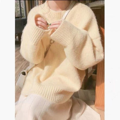 Damen Oversized Strickpullover Rippdetails Norvielle