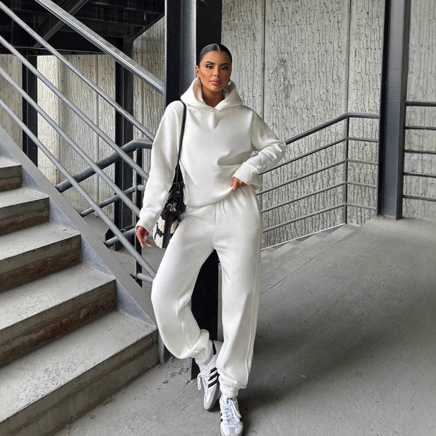 Damen Hoodie Jogginganzug Elastischer Bund Oversized