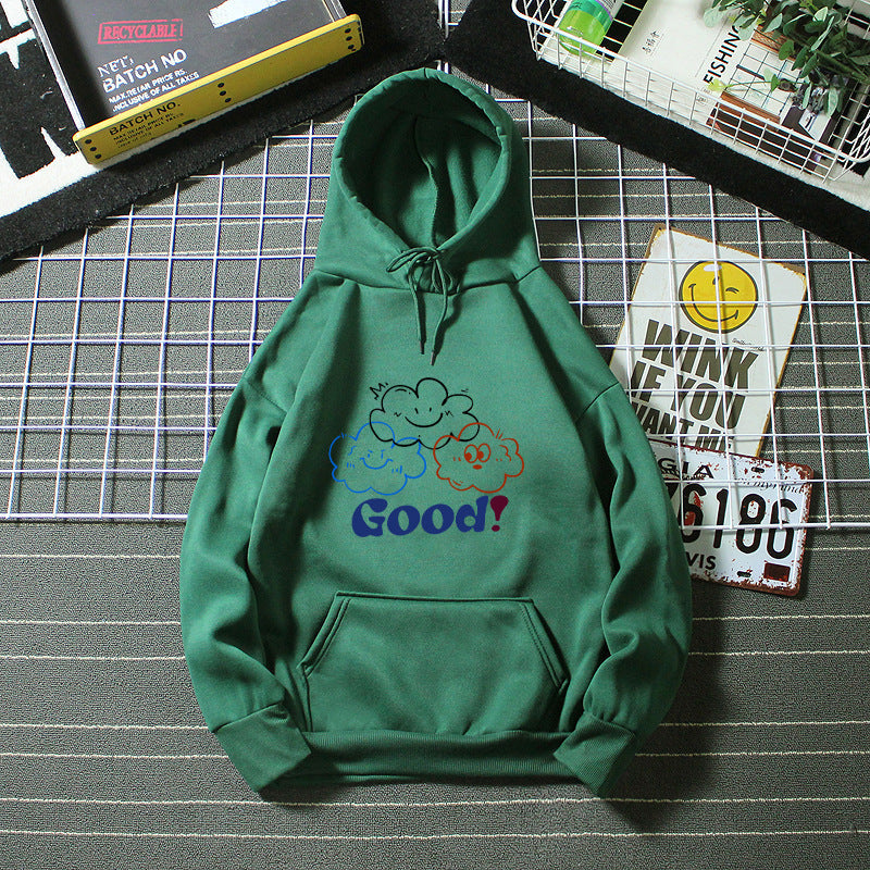 Damen Kapuzenpullover Cartoon-Motiv Bequem Norvielle