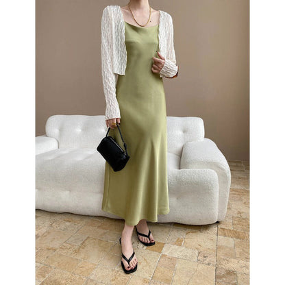 Damen Maxikleid mit Tüllbolero Elegant