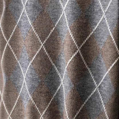 Damen Pullover Rautenmuster Norvielle