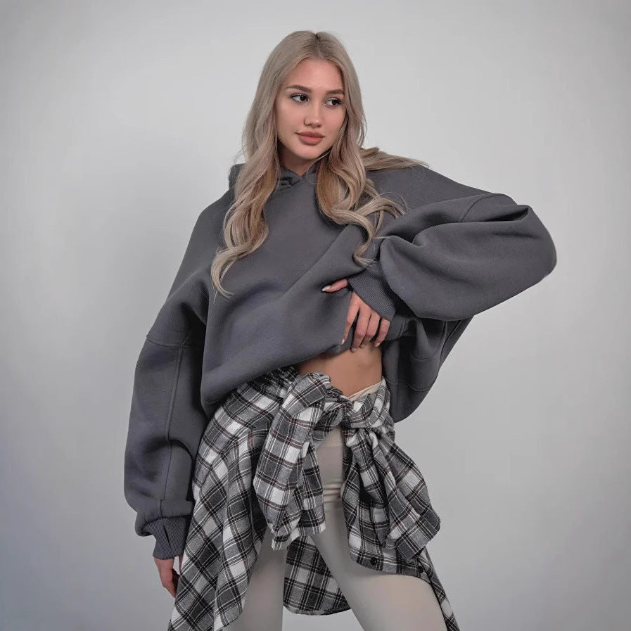 Damen Oversized Kapuzenpullover Drop-Shoulder-Schnitt Norvielle - Norvielle