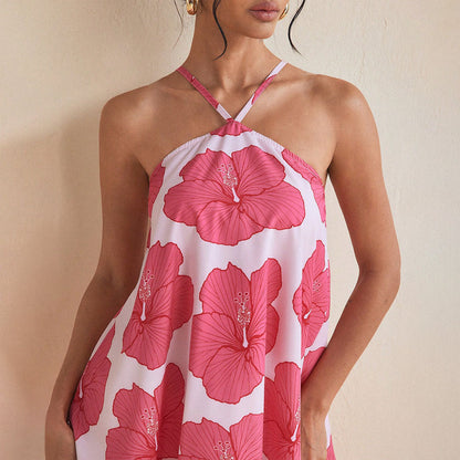 Damen Strandkleid Luftig Florales Muster Norvielle