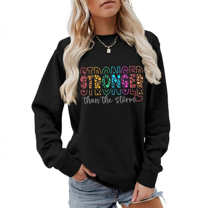 Damen Sweatshirt Lässiger Schnitt Motivierender Schriftzug Norvielle
