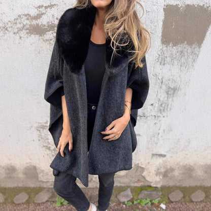 Damen Übergangsjacke Kunstpelzkragen Norvielle