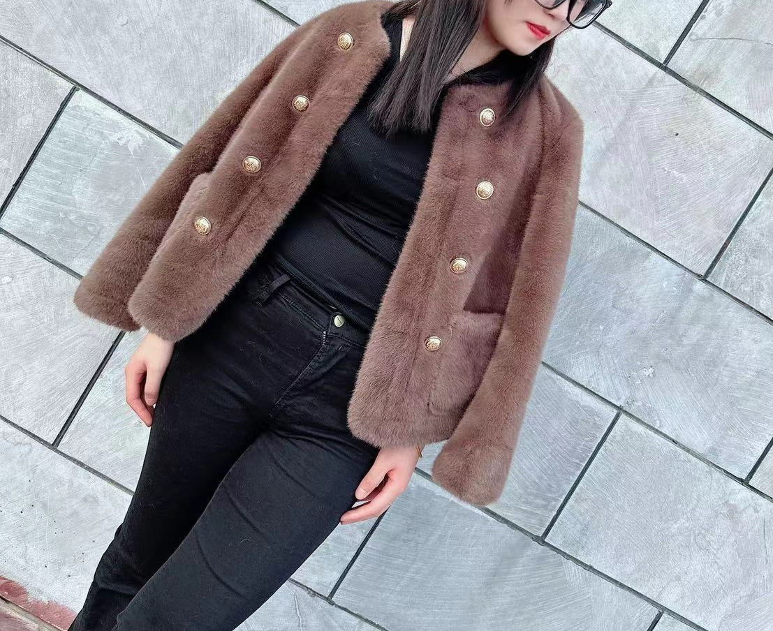 Damen Softjacke mit Knöpfen Elegant Norvielle
