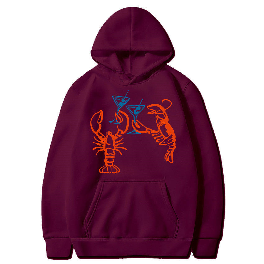 Damen Kapuzenpullover Hummer Motiv