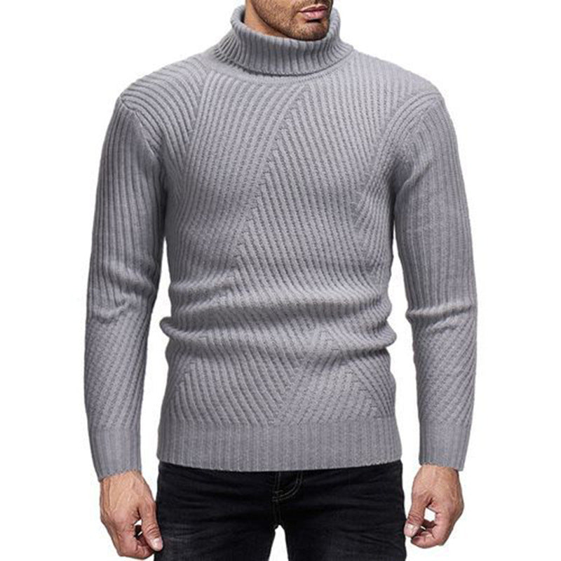 Herren Strickpullover Rollkragen Strukturierter Look