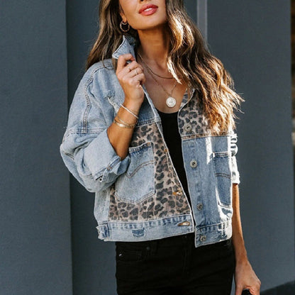 Damen Denimjacke Leo-Details