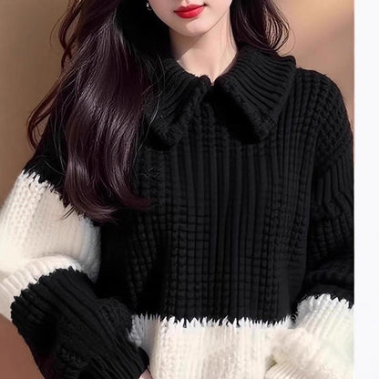 Damen Strickpullover mit Kragen Norvielle