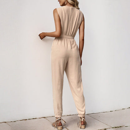 Damen Jumpsuit mit Gürtel und modischem Schnitt Norvielle