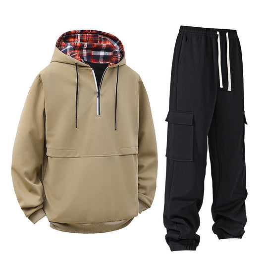 Herren Hoodie Set Modernes Freizeitset Cargo Hose Komfort - Norvielle