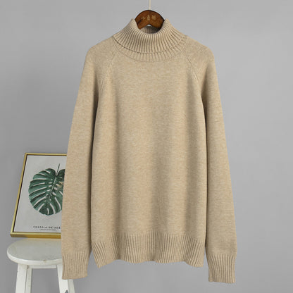 Damen Strickpullover Hochkragen Lässig Norvielle