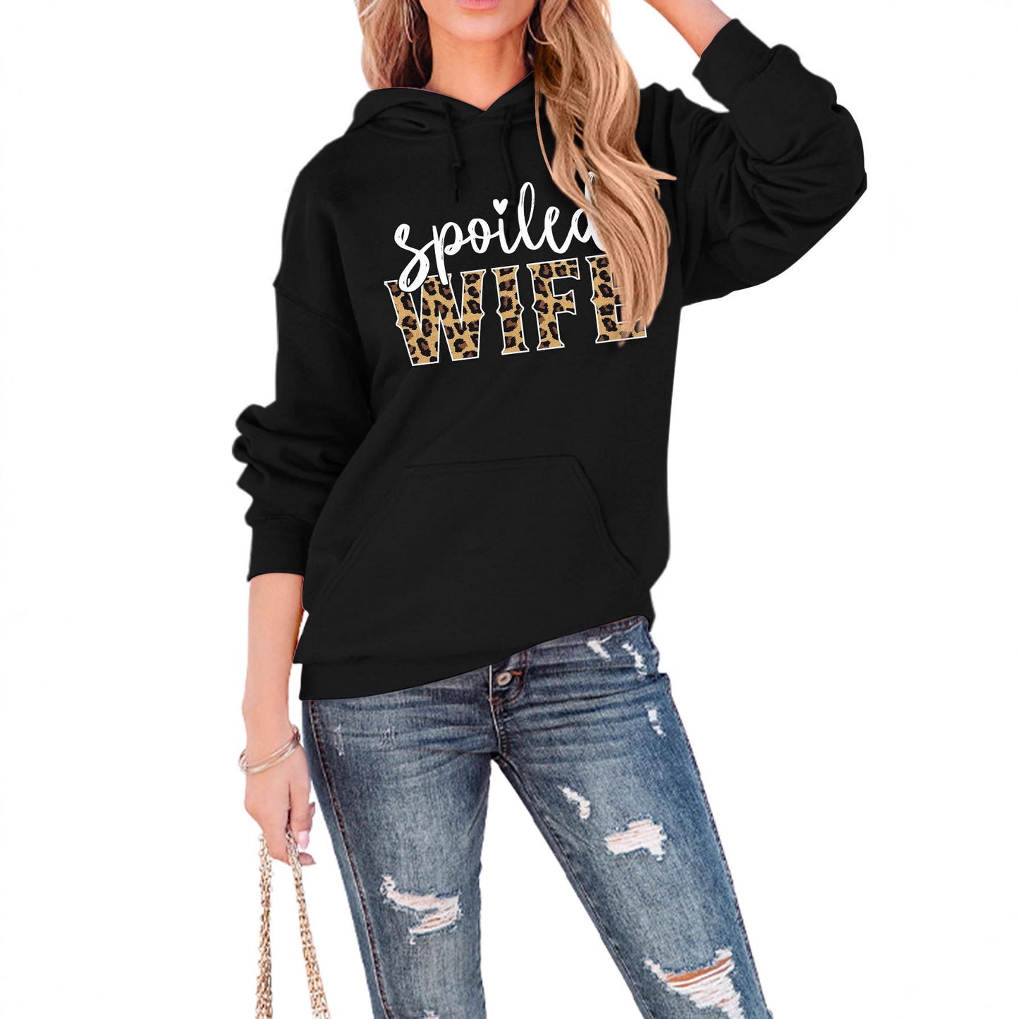 Damen Kapuzenpullover Norvielle Mit Schriftzug Elegantes Design