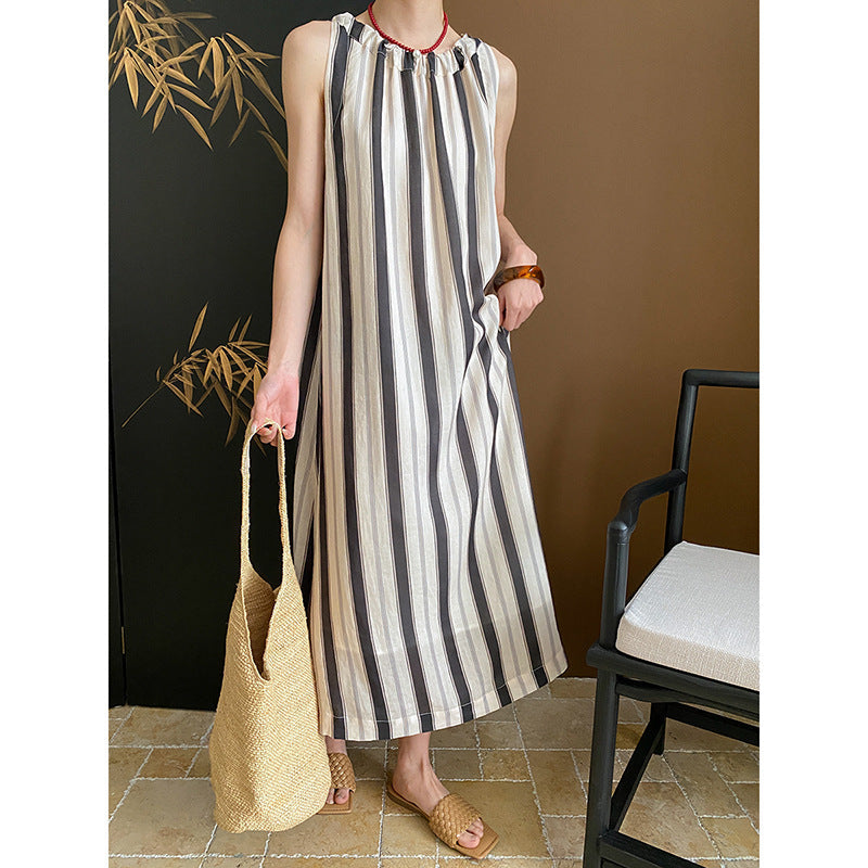 Damen Maxikleid mit Streifen und Taschen Norvielle - Norvielle