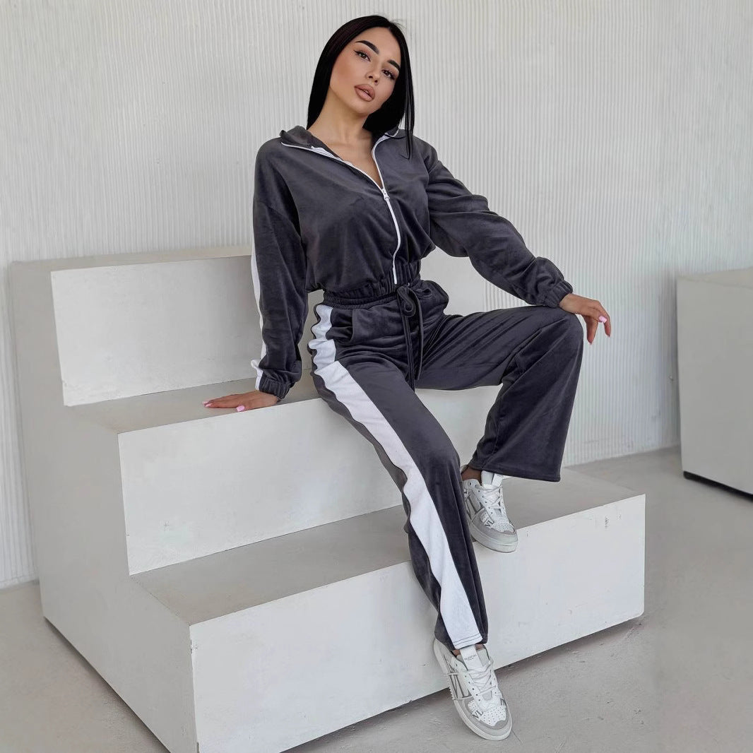 Damen Sportanzug Velours Norvielle