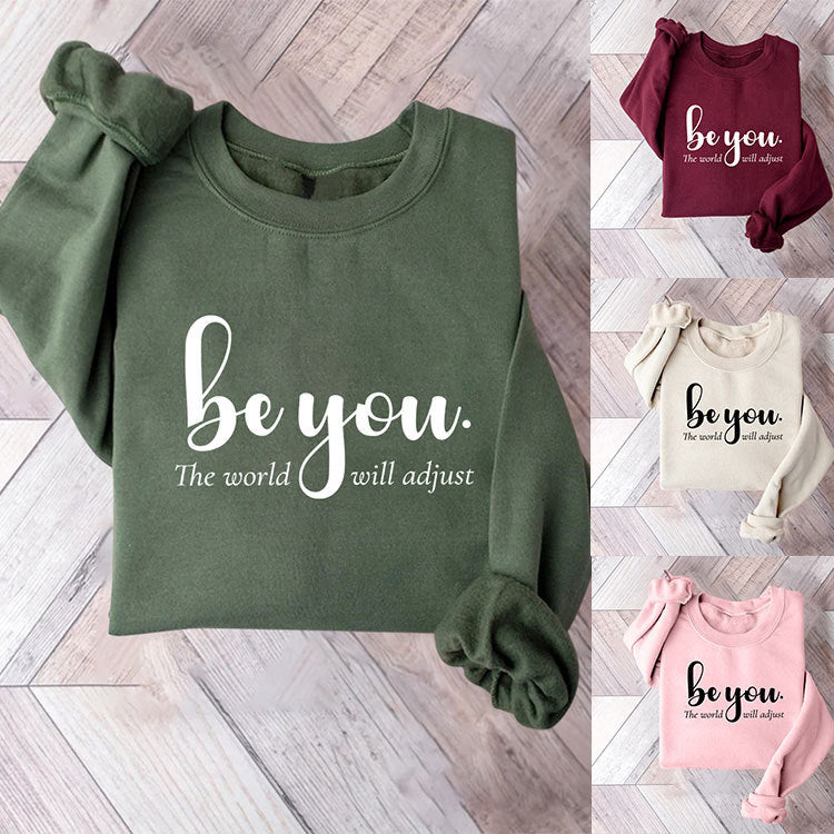Damen Sweatshirt Inspirierendes Motiv Baumwolle Grau - Norvielle