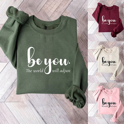 Damen Sweatshirt Inspirierendes Motiv Baumwolle Grau - Norvielle
