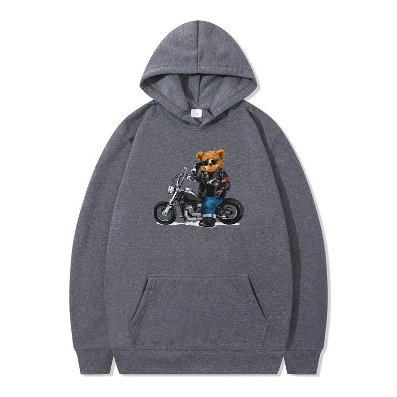 Damen Kapuzenpullover Bärenmotiv Lässig Norvielle