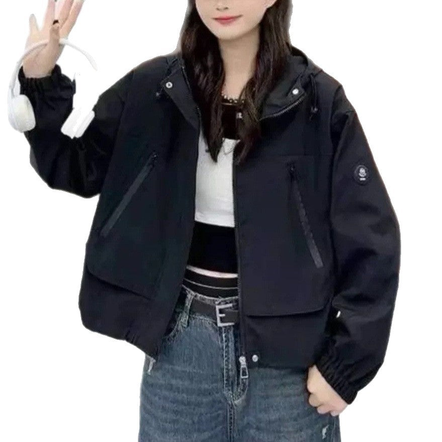 Damen Sportjacke Übergangsjacke mit Kapuze Norvielle