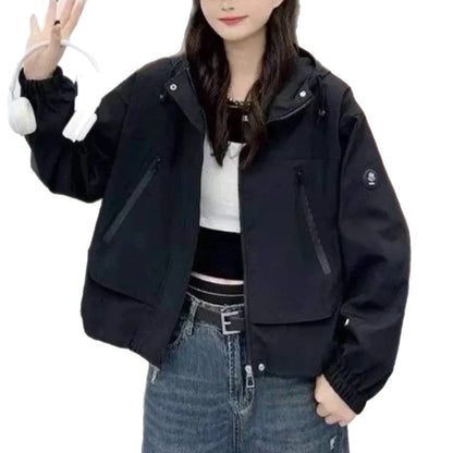 Damen Sportjacke Übergangsjacke mit Kapuze Norvielle