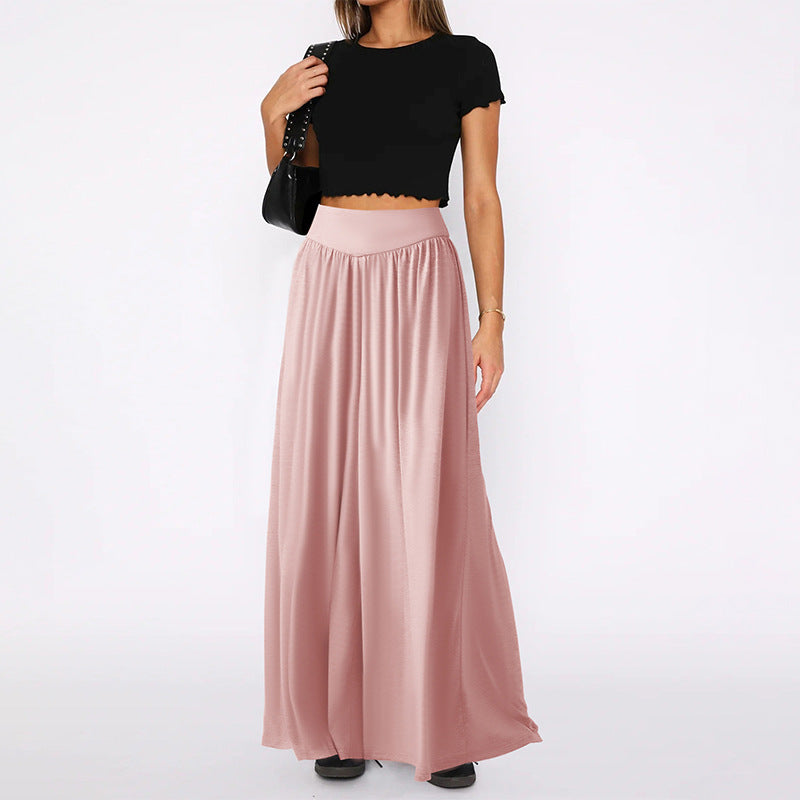 Damen Palazzo-Hose Weit mit hohem Bund Norvielle