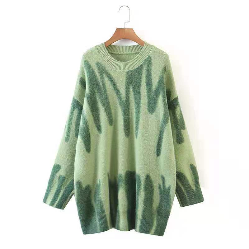 Damen Oversized Pullover Moderner Farbverlauf