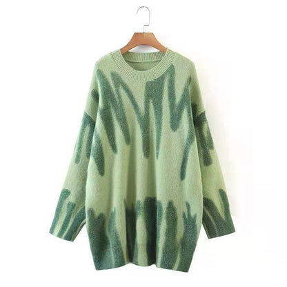 Damen Pullover Groß Locker Farbverlauf Norvielle