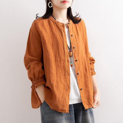 Damen Bluse Lockere Passform Knöpfe Norvielle