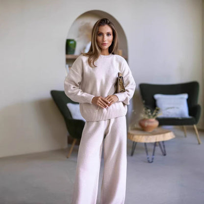 Damen Strickpullover Kuschelig Moderner Schnitt Weite Passform