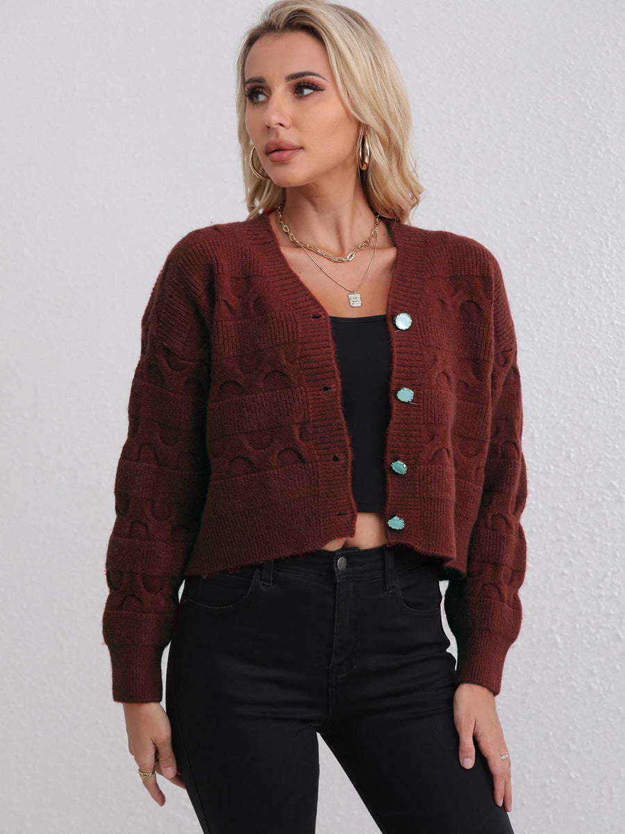 Damen Grobstrickjacke Norvielle Komfortschnitt Einzigartiges Muster